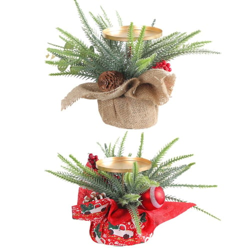 2pcs/set Metal Candlestick Holders, Rustic Pinecone Taper Candle Holders,  Pine Cone And Bell Decorative Candle Sticks Holder For Dining Room Table Wed