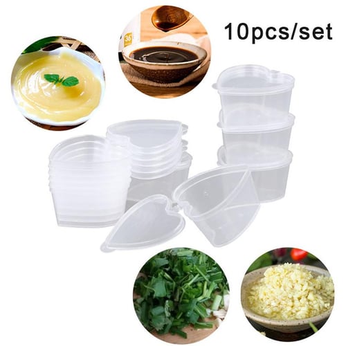 10/20/30Pcs 25ml Small Plastic Round Cups Takeaway Sauce Cup Food storage  Containers With Hinged Lids Pigment Paint Box Palette Disposable Box