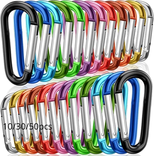 10PCS Mini Carabiner Clip Snap Spring Clasp Hook Keyring Camping