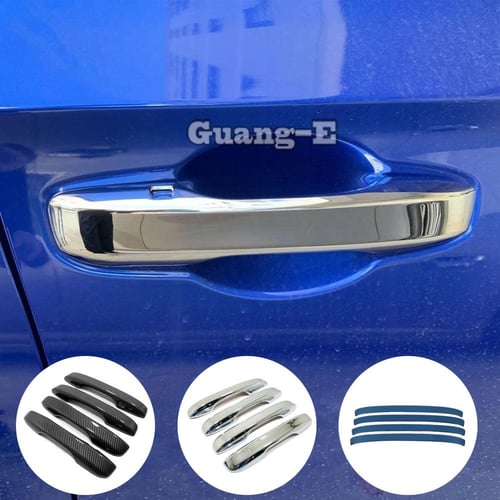 4Pcs/Set Blue Car Accessories Stainless Steel Door Lock Cover Trim For  Honda
