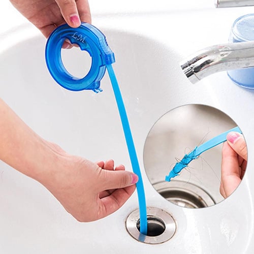 Pipe Dredging Brush Bathroom Hair Sewer Sink Cleaning Pipe Dredger Drain  Cleaner Hook Dredging Floor Hair Remover Toilet Tool