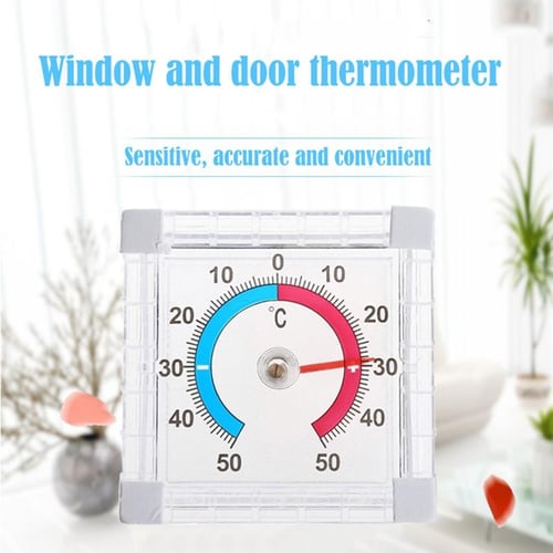 1pcs Round Plastic Door And Window Thermometer Outdoor Door Window