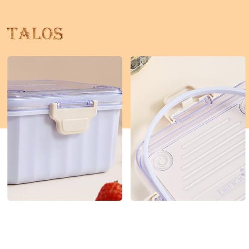 2.05/2.15L Leak-Proof Lunch Box with Grid Design Spacious and Convenient  Food Container for Home, Office, or School