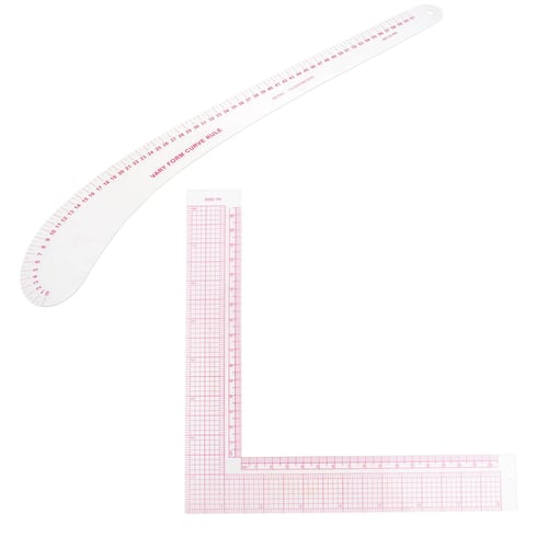 5pcs Garment Ruler Sewing Measurement Professional Tailor Craft Tool  Clothing Model Tailor Ruler Built-in Scale Drawing Ruler