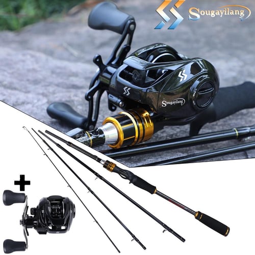 Fishing Rod and Reel Combos Carbon Fiber Portable 4 Sections Casting Rod  with Baitcasting Reel Set - buy Fishing Rod and Reel Combos Carbon Fiber