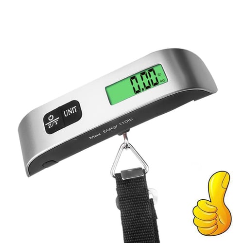50KG/110Lb Portable LCD Digital Hanging Scale Fishing Travel Luggage  Weighing Scale Weight Hook Crane Hanging Scale Home Farm