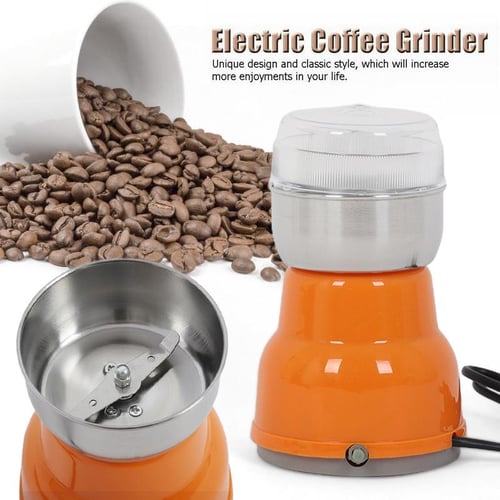 Electric Coffee Grinder Stainless Steel Blade Herb Nuts Crusher Powder Mill  Grains Chopper Cafe Beans Spices Grinding Machine EU