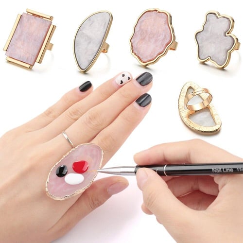 24pcs/set latest pink color metal gems elegant Acrylic resin full cover  False Nail resin Fake Nails art Tips Sticker with GLUE