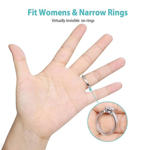 Cheap 16pcs White Ring Resizer 4 Sizes Invisible Ring Guards Spiral Ring  Spacers For Women and Mens