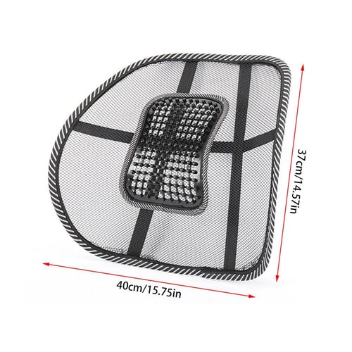 Massage Vent Mesh Lumbar Lower Back Brace Support Car Seat Chair Cushion Pad