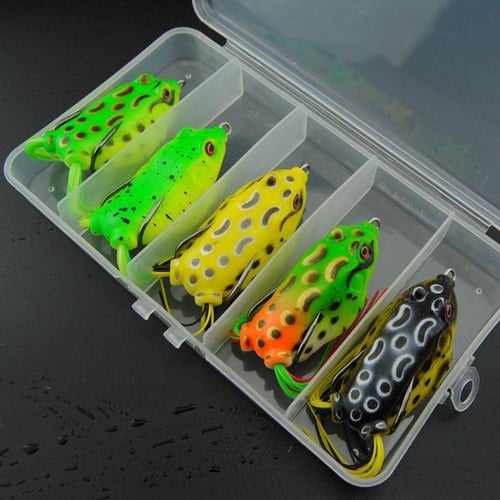 5 pcs High Frog Lure Fishing Lures Soft Frog Shape Fishing Double