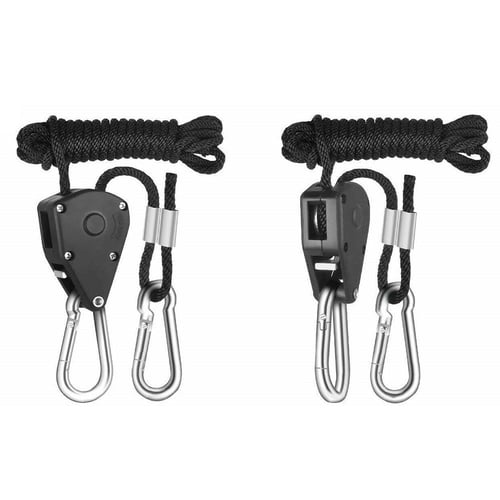 2-Pack Ratchet 1/8 Inch Adjustable Heavy Duty Tie Down Rope