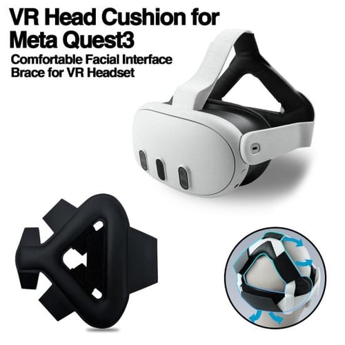 RGB Adjustable VR Head Strap LED Backlight 8000mAh Rechargeable for Meta  Quest 3