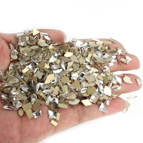 100pcs Mixed Crystal AB Nail Art Rhinestones Flatback rhiney Glass Nail  Stones Gems For 3D Nails DIY Manicure Decorations