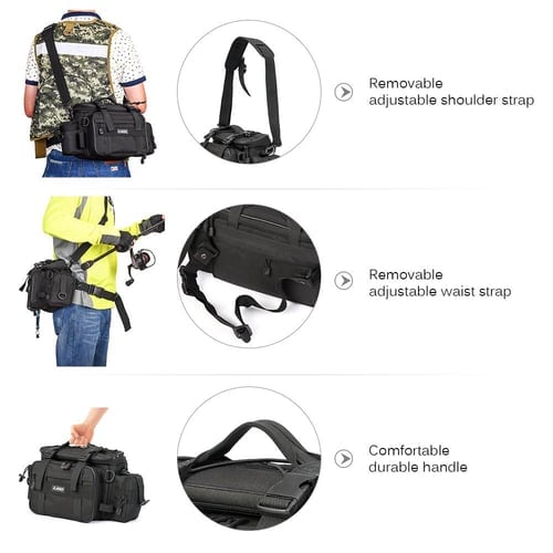 Multi Functional Fishing Tackle Bag With Single Shoulder Strap