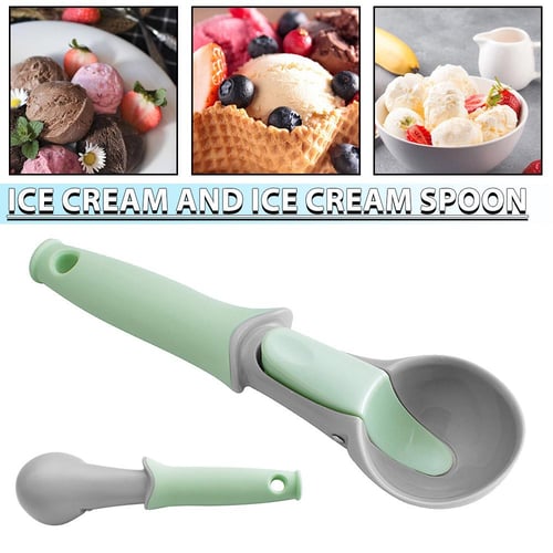 Premium Ice Cream Scoop Stainless Steel Ice Cream Scooper With Easy  Trigger, Cookie Spoon With Comfortable And Anti-freeze Handle, Perfect For  F