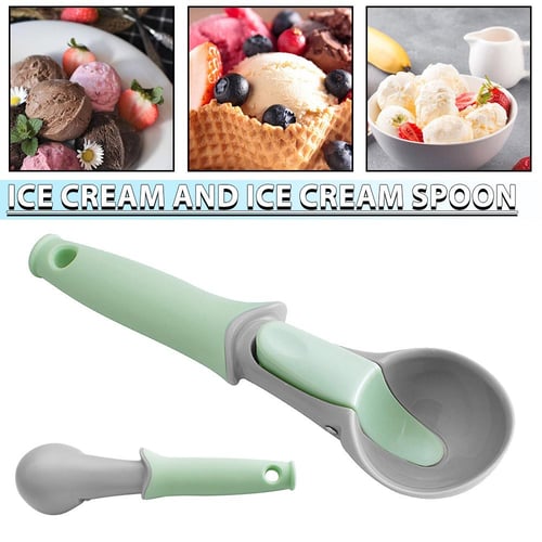 Stainless Steel Ice Cream Spoon Cookie Dessert Food Scoop Scooper Cream  Dipper Melon Baller with Trigger Release 