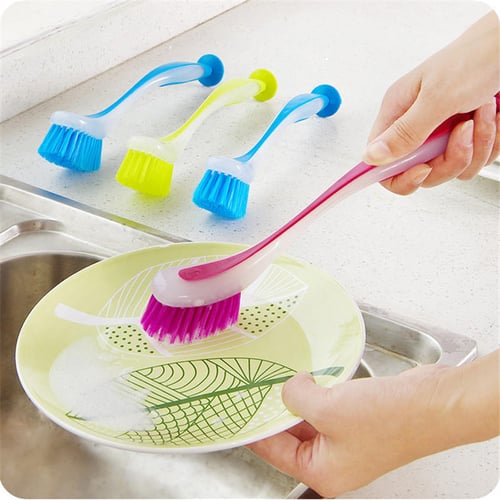 1pc Multifunctional Silicone Dishwashing Brush, Kitchen Scrubber