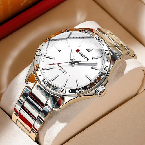 Fashion Mens Business Black Watches Luxury Stainless Steel Ultra