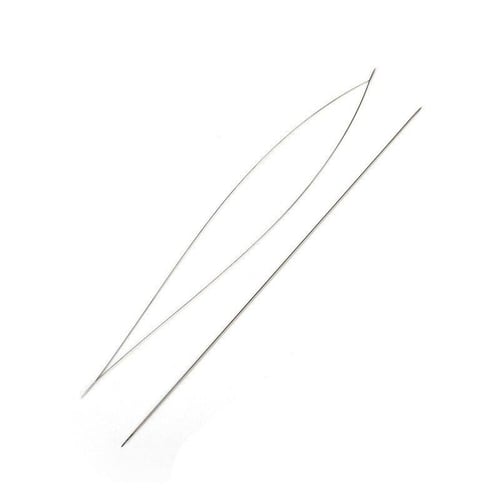12PCS Beading Needles Set Large Eye Curved Beading Needles & 5 Size Seed  Bead Needles with