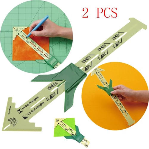 2 Pieces Sewing Gauge Sewing Measuring Tool, 5-in-1 Sliding Gauge Measuring  Sewing Ruler Tool Fabric Quilting Ruler for Knitting Crafting Sewing