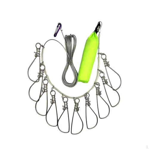Fishing Stringer for Kayak Heavy Duty with Buckles Fish Lock Trout