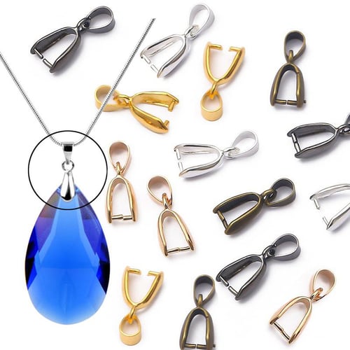 10pcs/Lot Pendant Clip Clasp Fasten Buckle Pendant Connector Copper Charm  Bail Beads Jewelry Findings DIY Jewelry Making Jewelry Accessories