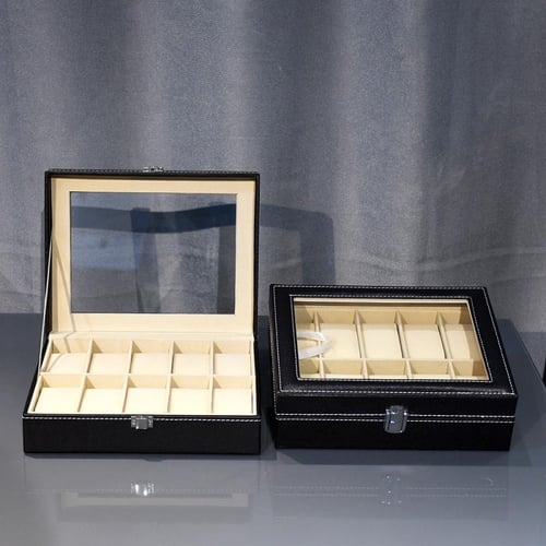 Organizer Storage Box,PU Leather Jewelry Watch Storage Box