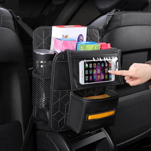 Double-sided Storage Car Organizer PU Leather Auto Seat Hanging Multi-pocket  Partition Storage Net Bag Tissue Drink Phone - buy Double-sided Storage Car  Organizer PU Leather Auto Seat Hanging Multi-pocket Partition Storage Net