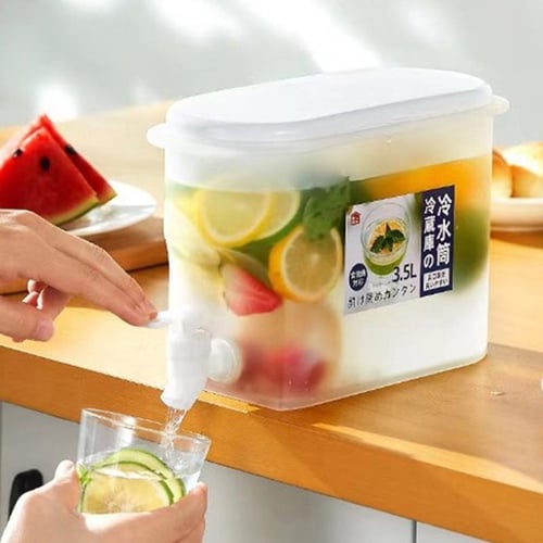 Beverage Dispenser With Spigot Cold Kettle With Faucet Rotating Juice  Dispensers For Parties Fruit Teapot Lemonade Bucket