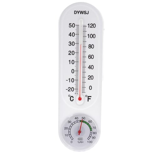 Mini Round Wall Hanging Analog Thermometer Hygrometer Temperature