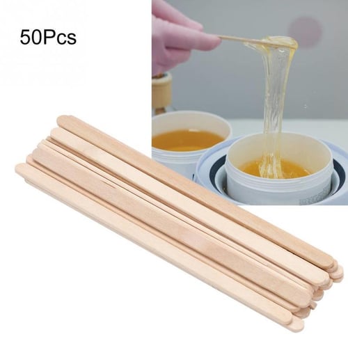 50pcs/10pcs Wooden Waxing Wax Spatula Tongue Disposable Bamboo