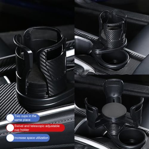 2-in-1 Car Cup Holder Expander Cupholder Adapter Auto Interior Expandable  Organizer Storage Accessories