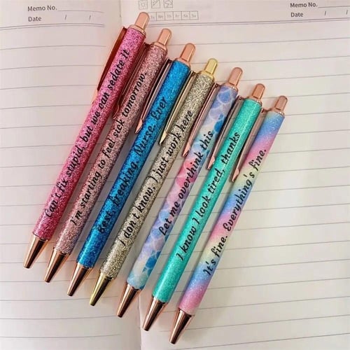 Funny Pens, Wood Grain Fun Pens For Adults, Multifunctional