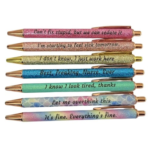 11 Pcs Funny Pens Novelty Daily Pen Set Gift for Coworkers Nurses Adults