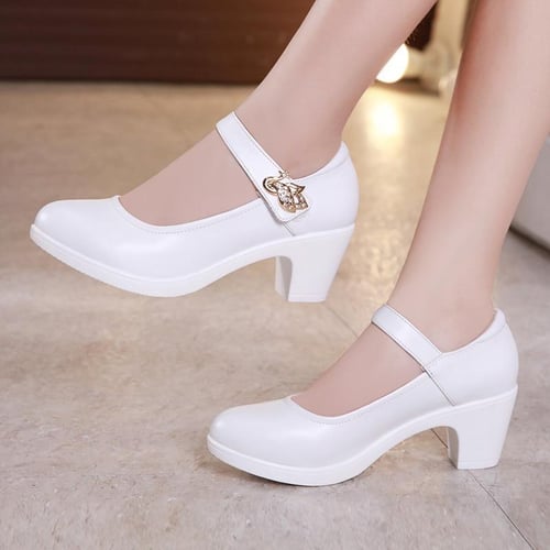 Sweet Round Toe Wedge Heel Platform Mary Janes Prom Women Girls Shoes Plus  Size