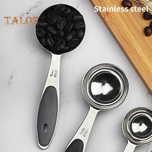 1set Measuring Spoons Set, Measuring Spoon, Square Measurer,Practical Black Tablespoon  Measure Spoon, Kitchen Measuring Spoon, Coffee Measuring Spoon, Kitchen  Accessories