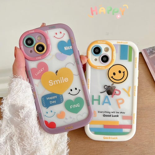 Letter Lucky Bumper Cute Phone Cases For iPhone 14 Pro Max 11 12 13 Pro Max