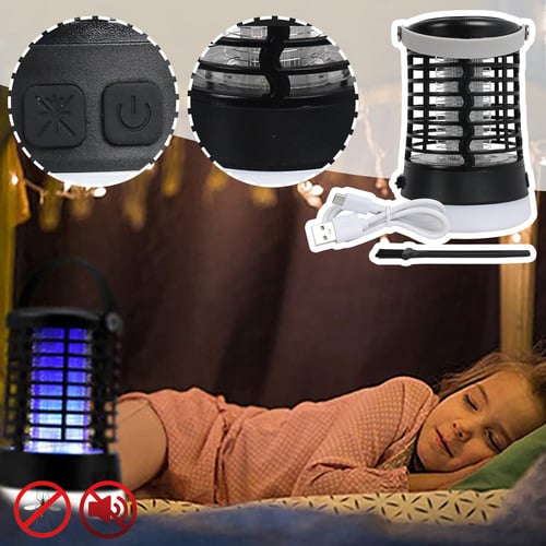 Bug Zapper Outdoor Mosquito Killer Lamp Portable Bug Zapper Rechargeable  Camping Bug Zapper IP66 Waterproof Cordless Bug Zapper for Tent, Camping