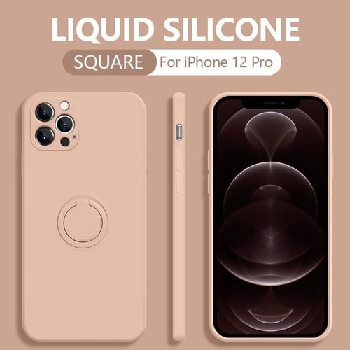 Cute Girl Beige Cover Compatible With Iphone 13 Pro Max, Tpu Shockproof  Protection Heavy Duty Phone Case With Ring Stand Square Design