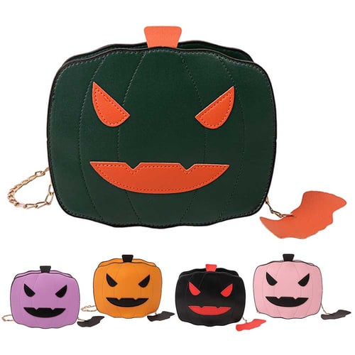 Bag Women's Fashion Versatile Funny Pumpkin Bag Multi color 2023 New Zipper  Shell Chain Crossbody Bag