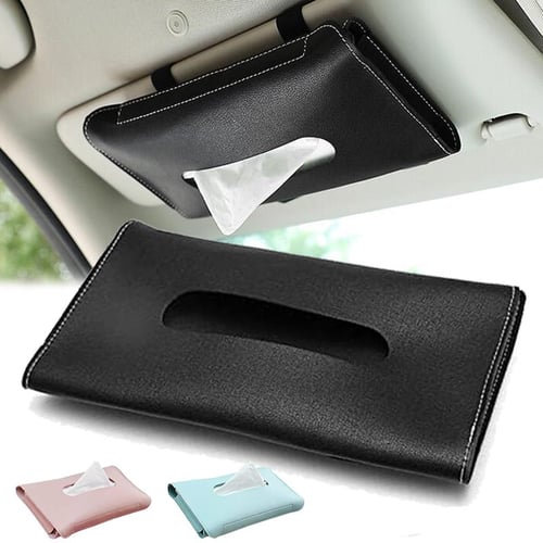 Car Sun Visor Tissue Box Holder Auto Interior Storage Mask Box