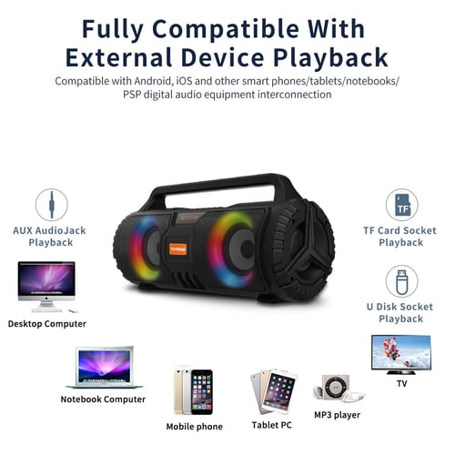 Portable Speakers Wireless Speaker Bluetoothcompatible Column Bass