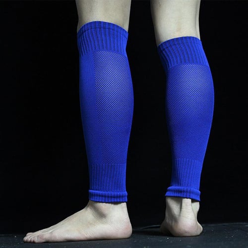 Football Leg Sleeves Soccer Shin Guard Socks Flexible Knee Pad