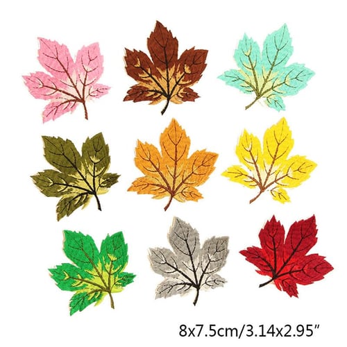 Iron Patches Clothing Leaf, Patch Clothes Maple Leaf