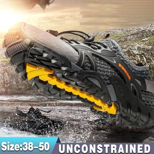 Men Aqua Shoes Breathable Trekking Wading Beach Quick Drying Water Shoes Outdoor Fishing Wading