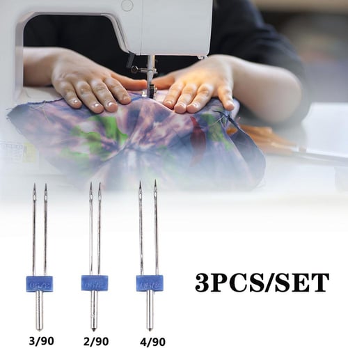 3PCS Twin Double Needle Size 2.0/90, 3.0/90, 4.0/90 Sewing Machine Needles  Pins - buy 3PCS Twin Double Needle Size 2.0/90, 3.0/90, 4.0/90 Sewing  Machine Needles Pins: prices, reviews