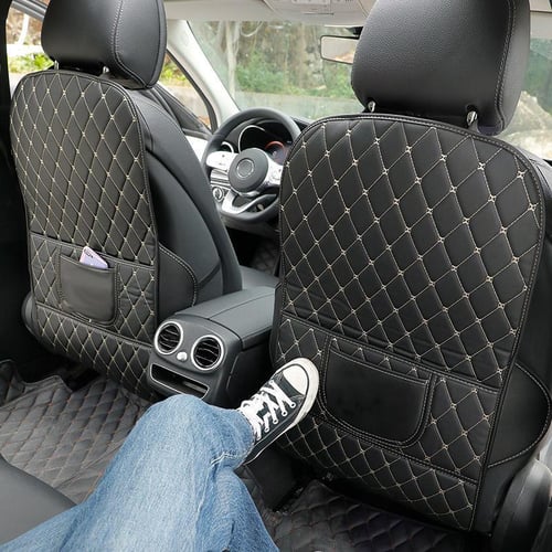 2021 PU Leather Anti-Child-Kick Pad Back Seat Protector Universal