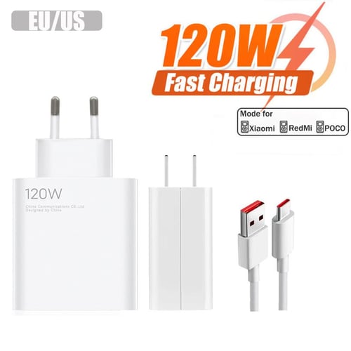 Power Supply 120W Xiaomi Original Fast 6A Charger Turbo GaN Charging  Adapter Usb Type C Cable For Mi 13 12 Ultra RedMi Note 13