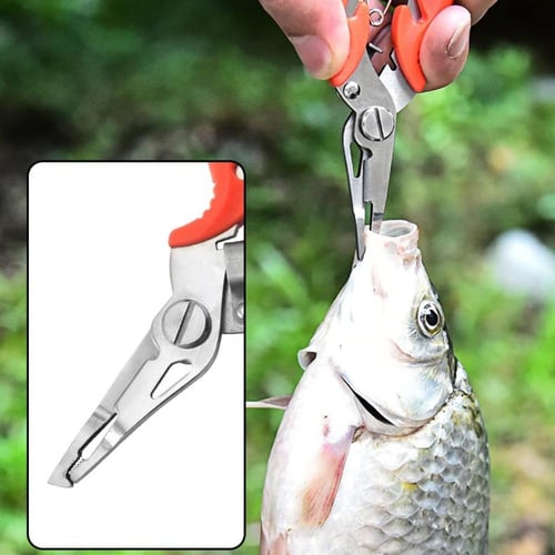 Hand Crimper Tools Stainless Steel Fishing Pliers Braid Cutters Hook  Remover Fish Holder